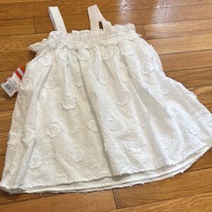 Cat and Jack Toddlsr Girls' White Eyelet Sundress - Casual Summer Dress NWT